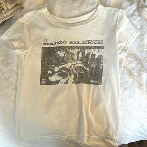 NEVER WORN. White brandy tee, radio silence